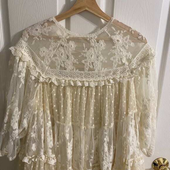 Free People SPELL & THE GYPSY Dawn Lace Mini Playdress - Picture 8 of 16
